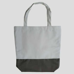 Großhandel - Hellgraue Shopper Bag mit Graphit-Borte von Penny Roger