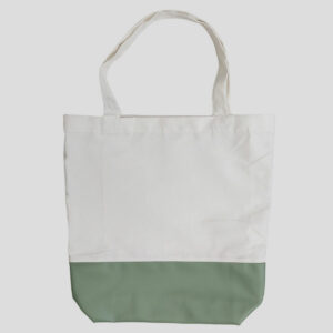 Großhandel - Weisse Shopper Bag mit Salbei-Borte von Penny Roger