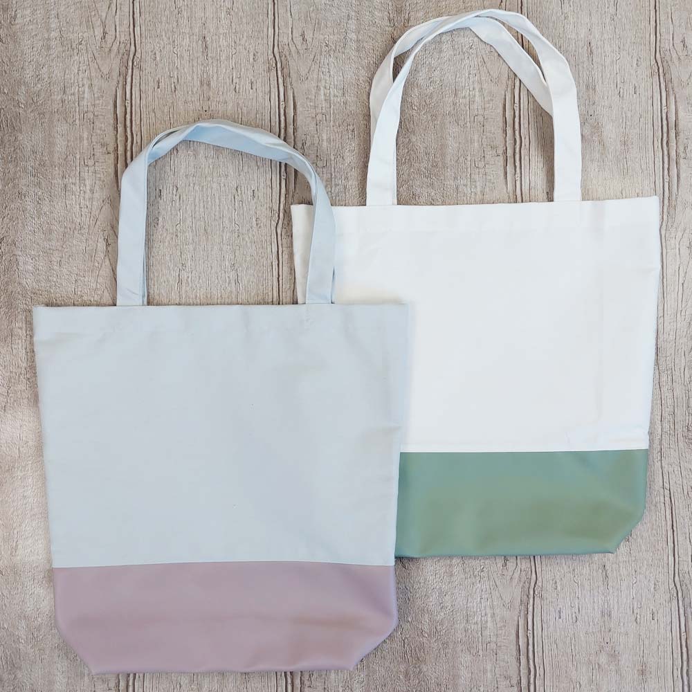Großhandel - Weisse Shopper Bags mit PU-Borte von Penny Roger