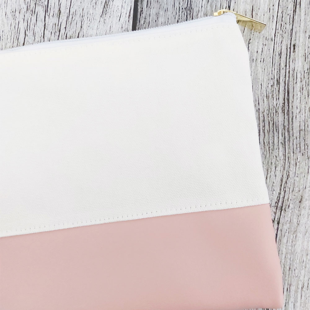 Kosmetik-Tasche mit Blush-Borte - Rohling zum Plotten und Besticken